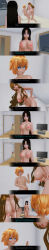 3d absurdres bottomless breasts comic custom_maid_3d_2 empty_eyes femsub hard_translated izumi_(made_to_order) kamen_writer_mc large_breasts nipples nude rika_(made_to_order) tech_control text topless translated