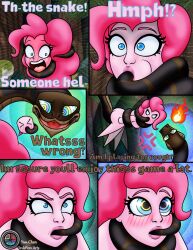 absurdres blush bottomless breasts coils comic dazed disney equestria_girls femsub hypnotic_eyes kaa kaa_eyes long_hair maledom my_little_pony nude open_mouth ordeper_arts pink_hair pink_skin pinkie_pie snake text the_jungle_book topless western 
