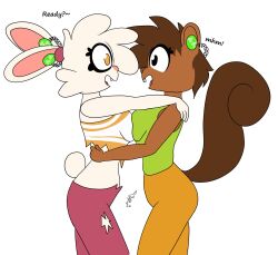  before_and_after character_request consensual female_only femsub furry heroofdreams multiple_subs original simple_background symmetrical_docking tagme trippy_tech trippy_tech_product yuri 