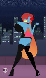  ass_expansion bimbofication breast_expansion femsub fish_girl huge_breasts large_breasts lordebonfuze prostitution red_hair source_request undertale undyne_(undertale) 