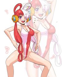 body_control femsub haigure happy_trance large_breasts leotard multicolored_hair one_piece sintro8190 swimsuit uta_(one_piece)