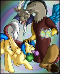 animals_only anus dazed discord drool fellatio femsub happy_trance hooves horns horse hypnotic_eyes kaa_eyes long_hair maledom my_little_pony non-human_feet non-human_penis open_mouth original pegasus penis smile storm-blaze tail tail_holding tongue tongue_out wings
