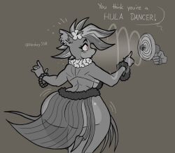 altered_common_sense ass bandicoot_girl blush bra bracelet brown_background crash_bandicoot_(series) dancing earrings flower flower_in_hair furry hula_girl hypno_beam hypnotic_beam iamaneagle jewelry jimmy_neutron_(series) large_ass large_breasts loincloth necklace phantom_hand see-through short_hair signature simple_background spiral_eyes symbol_in_eyes tawna_bandicoot tech_control