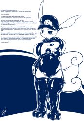  breasts caption confused corruption english_text femsub furry large_breasts latex monochrome nintendo pokemon pokemon_(creature) pokemon_red_green_blue_and_yellow signature solo stormdragonblue team_rocket text thigh_gap thighhighs wartortle weight_gain 