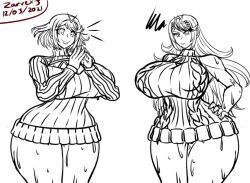  animated animated_gif bimbofication breasts femsub happy_trance heart huge_breasts large_breasts long_hair monochrome mythra_(xenoblade) nintendo pyra_(xenoblade) short_hair sketch spiral sweat sweater symbol_in_eyes thick_thighs tongue xenoblade_chronicles xenoblade_chronicles_2 zarvex3 