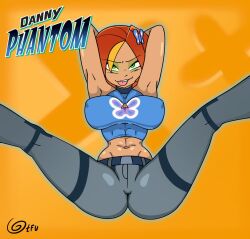  billinsanity415 butterfly_(planetronika) danny_phantom_(series) eyebrows_visible_through_hair female_only femsub orange_hair planetronika possession solo spread_legs tagme 