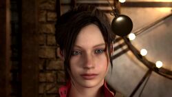 3d brown_hair claire_redfield happy_trance hypnotic_accessory pocket_watch ponytail resident_evil resident_evil_2 spiralwash_eyes video vynil