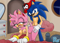 amy_rose bed blue_eyes blue_hair blush bottomless breasts cappy crossover erect_nipples evil_smile eye_roll furry green_eyes groping happy_trance hat hedgehog_boy hedgehog_girl heterosexual looking_at_viewer maledom malesub mustache nintendo nude pink_hair possession raianonzika red_eyes sex short_hair smile sonic_the_hedgehog sonic_the_hedgehog_(series) super_mario_bros. super_mario_odyssey sweat topless