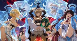 absurdres ai_art arlecchino_(genshin_impact) arms_above_head arms_behind_back bad_end bare_breasts bare_legs bare_shoulders barefoot black_hair blonde_hair blood blue_eyes blue_hair blush bondage bottomless breasts breasts_outside brown_hair censored closed_eyes columbina_(genshin_impact) dazed defeated dildo dottore_(genshin_impact) drool expressionless feet fellatio floating flower flower_in_hair full_nelson genshin_impact glowing glowing_eyes goddess green_eyes green_hair group_sex halo hand_on_head hardcoregoblin_(generator) heterosexual high_heels large_breasts lauma legs levitation looking_at_viewer lumine_(genshin_impact) maledom mask mind_break multicolored_hair multiple_doms multiple_girls multiple_subs nefer_(genshin_impact) nicole_reeyn_(genshin_impact) nipples one_eye_open orgy outdoors penis red_hair restrained sandrone_(genshin_impact) sex small_breasts spread_legs tagme tears threesome torn_clothes white_hair wounds yellow_eyes