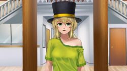  animated blonde_hair changer_(character) chien_vietnam femsub green_eyes humor instant_loss original sound top_hat video virtual_youtuber voice_acted 