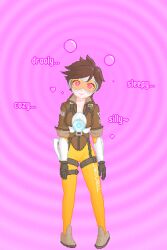  animated animated_gif breasts brown_hair bubble drool fabius female_only femsub gloves goggles happy_trance large_breasts overwatch pink_eyes pixel_art short_hair sleep_command sleepy smile tagme text tracer 