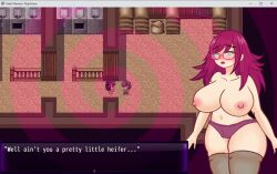  azurezero breast_expansion breasts femsub glasses huge_breasts lactation long_hair milking milking_machine red_hair sound thick_thighs thighhighs topless underwear video 