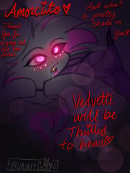  angel_dust_(hazbin_hotel) drool glowing_eyes hand_on_another&#039;s_cheek hazbin_hotel malesub pink_eyes ring_eyes tagme valentino venomwithinher666 