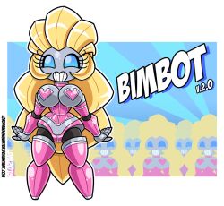  bimbofication blonde_hair female_only femsub large_breasts lorddragonmaster robot robot_girl thighhighs 