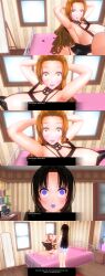  3d absurdres black_hair brown_hair custom_maid_3d_2 empty_eyes erect_nipples expressionless female_only femsub hard_translated huge_breasts izumi_(made_to_order) kamen_writer_mc long_hair multiple_girls multiple_subs rika_(made_to_order) sequence translated 