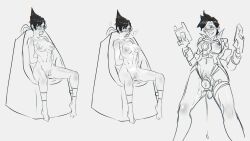 before_and_after bondage bottomless brain_injection breasts corruption femsub freckles greyscale john_doe nude open_clothes overwatch pussy pussy_juice sex_toy sketch sweat tech_control tongue tongue_out topless torn_clothes tracer traditional vibrator