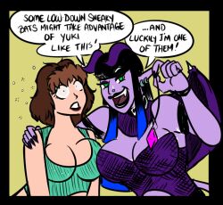  cleavage elf_ears femdom femsub horns lilac_(zombifier) lipstick original pendulum wings zombifier 
