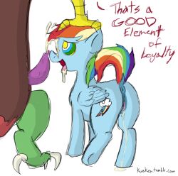 animals_only cum cum_on_body cum_on_face discord drool femsub happy_trance hooves horse hypnotic_eyes kaa_eyes maledom multicolored_hair my_little_pony non-human_feet pegasus pussy pussy_juice rainbow_dash short_hair text western wings