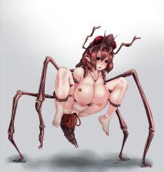 body_control bottomless breasts elf elf_ears empty_eyes femsub insect nightmare_fuel nude parasite pussy topless yakou
