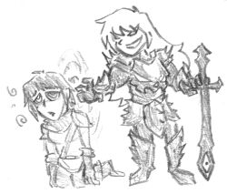  armor dazed expressionless femdom femsub kaa_eyes kneeling knight ring_eyes sleepyboi32 sword weapon 