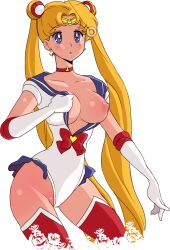 blonde_hair boots bow breasts choker coin crown drool earrings expressionless femsub gloves inusen jewelry leotard manip nipples pendulum sailor_moon sailor_moon_(series) sleepyhead97_(manipper) solo thigh_boots topless twintails undressing