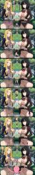  absurdres black_hair blonde_hair breasts breasts_outside brown_eyes censored daidaoshiy46151_(araimichi) dialogue empty_eyes expressionless eye_roll femsub long_hair marina_kirarazaka multiple_girls multiple_subs nipples nude orgasm orgasm_command panties pussy shizuka_kuze short_hair skirt skirt_lift takopi's_original_sin takopii tentacles text translation_request underwear yellow_eyes 