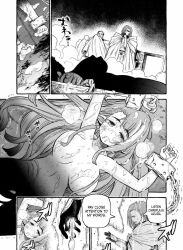  amnesia artist_request awakening character_request empty_eyes english_text expressionless femsub gikou_taichi_no_torikaeshi_~_toichi_tte_saisho_ni_itta_yo_na_~ hard_translated huge_breasts magic memory_lapse monochrome nude speech_bubble tagme text translated trigger 