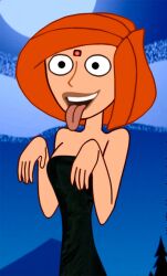 ann_possible disney doctor femsub fitzoblong hypnotic_accessory kim_possible_(series) microchip milf pet_play red_hair tech_control tongue tongue_out western