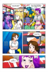 alien_girl bare_shoulders blonde_hair blue_eyes brown_eyes brown_hair cleavage comic crossover crown dialogue dress empty_eyes equestria_girls facial_markings femdom femsub freckles green_hair hair_buns happy_trance horns hypnotic_accessory kimberly_smith_(daveyboysmith9) large_breasts long_hair lum midriff mother_and_daughter multiple_girls my_little_pony oni_girl original princess purple_eyes purple_hair purple_lipstick sailor_moon sailor_moon_(series) smile story text twilight_sparkle twintails wadevezecha