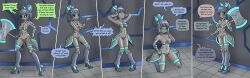  axe bikini_armor blue_eyes cleavage expressionless failed_infiltration female_only femsub high_heels hypnotic_accessory marian_(hyperkadaj) mythkaz original resisting robot robot_girl robotic_trance robotization tagme tech_control text weapon 