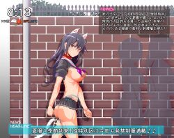  absurdres after_anal after_vaginal altered_common_sense altered_perception alternate_costume anal_beads ass blush brown_eyes chains collar cum_in_pussy cum_on_ass dialogue fake_animal_ears femsub humiliation indifferent japanese_text long_hair looking_back manipulating_girls_through_hypnosis miniskirt navel nipple_piercing no_bra no_panties nyuu_(manekin-eko) purple_hair pussy_juice school_uniform sexism short_skirt sideboob skirt speech_bubble squirting text torn_clothes translation_request unaware vibrator 