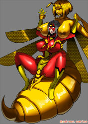  bee_girl black_hair bodysuit breasts bug_girl clothed corruption drool erect_nipples femdom femsub large_breasts long_hair marvel_comics mask monster_girl non-human_penis open_mouth oviposition penis sex spider-woman super_hero tentacles vaginal zxc 