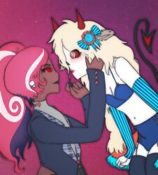  charlie_(hazbin_hotel) demon_girl dolldissection female_only femdom femsub hazbin_hotel spiral_eyes tagme velvette_(hazbin_hotel) yuri 