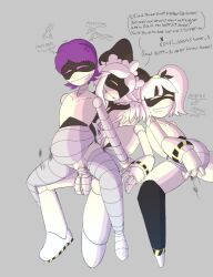  abrahamslapper cuntboy cyn_(murder_drones) dazed femsub futadom futanari happy_trance masturbation messy_hair murder_drones penis pregnant purple_hair pussy robot robot_boy robot_girl serial_designation_j serial_designation_n sex text uzi_doorman white_hair 