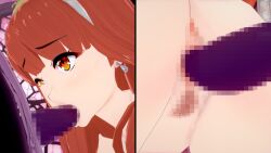  breasts celica_(fire_emblem) corruption fellatio femsub fire_emblem fire_emblem_echoes futanari genny_(fire_emblem) nipples nude tagme takumisrealmtf vaginal 