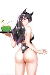  absurdres ass ass_focus blake_belladonna bunnysuit cat_ears cat_girl female_only femsub kimmy77 looking_at_viewer looking_back manip master226_(manipper) ring_eyes rwby simple_background spiral_eyes symbol_in_eyes tray 