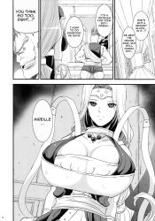  breasts clothed dialogue dragon_quest_(series) dragon_quest_vi empty_eyes expressionless femsub hard_translated hassan_(dragon_quest_vi) long_hair maledom milly_(dragon_quest_vi) mohawk text translated youkai_tamanokoshi 