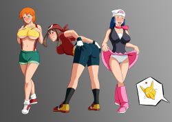  absurdres aged_up ahegao ass bare_legs bent_over blue_hair blush breasts brown_hair dawn drool empty_eyes femsub happy_trance hat hypno large_breasts legs long_hair may midriff misty multiple_girls nintendo oo_sebastian_oo open_mouth panties pokemon pokemon_(anime) pokemon_(creature) pokemon_diamond_pearl_and_platinum pokemon_ruby_sapphire_and_emerald pussy_juice red_hair shimi short_hair skirt skirt_lift suspenders tongue tongue_out underboob underwear upskirt western wet_clothes 