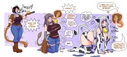  animal_ears before_and_after brain_drain breast_expansion cow_girl cow_print cowbell drool fanterfane female_only femsub hucow possession tail text transformation 