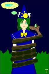 dialogue disney femsub green_hair kaa kaa_eyes mima nabs001 snake text the_jungle_book touhou