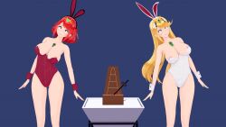  3d animated blonde_hair bunny_ears bunny_girl cuffs koikatsu! lunastra metronome multiple_subs mythra_(xenoblade) nintendo pyra_(xenoblade) red_eyes red_hair shrunken_irises swaying tick-tock_saying video xenoblade_chronicles xenoblade_chronicles_2 yellow_eyes 