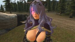 3d breasts camilla_(fire_emblem_fates) cleavage femsub fire_emblem fire_emblem_fates nintendo purple_hair snake tagme toaster31