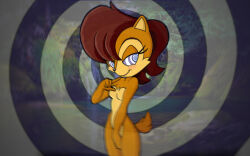  bottomless breasts chipmunk_girl female_only femdom furry hypnotic_eyes manip nude pov pov_sub red_hair sally_acorn solo sonic_the_hedgehog_(series) spiral_eyes suppas_(manipper) symbol_in_eyes topless 