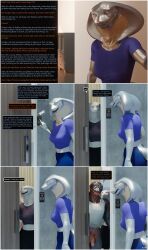  3d alien baxie_(thalarynth) bottomless caption comic del_(thalarynth) dialogue femsub furry ian_(thalarynth) maledom original possession pov pov_dom scalie snake_boy snake_girl speech_bubble tank_top text thalarynth_(manipper) vivian_(thalarynth) 