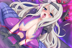  artist_request breasts corruption dildo empty_eyes femsub kaguya-sama_love_is_war kei_shirogane large_breasts long_hair open_mouth sex_toy tongue_out widowmaker 