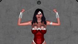  3d animated animated_gif bondage dc_comics femsub hypnoman resisting super_hero tagme tech_control wonder_woman 