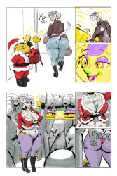  absurdres androgynous androgynous_dom ass before_and_after bell bell_collar boots breasts cat_girl christmas chubby cleavage collar comic drool drowzee femsub forced_employee furry happy_trance hat huge_ass hypnotic_audio kaa_eyes large_breasts large_hips midriff mienshao navel_piercing nintendo open_mouth pokemon redfred santa_costume santa_hat self_hypnosis underwear 
