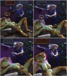  3d awakening becca_(thalarynth) bed bedroom comic del_(thalarynth) dialogue furry happy_trance heavy_eyelids hypnotic_app hypnotic_screen hypnotized_assistant hypnotized_hypnotist instant_loss kathy_(thalarynth) original possessed_becca_(thalarynth) pov pov_dom scalie sex_toy sleeping speech_bubble spiral_eyes thalarynth_(manipper) 