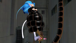  3d a_new_recipeh asphyxiation blue_hair bondage breasts capcom cat_ears cat_girl cat_tail closed_eyes coils cross_mmd darkstalkers disney feet felicia_(darkstalkers) femsub hanging_down happy_trance imminent_vore kaa kaahgomedl maledom mmd non-human_feet restrained sab64 smile snake tail texasnerd the_jungle_book very_long_hair 