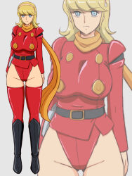 corruption cyborg_009 erect_nipples erect_nipples_under_clothes expressionless francoise_arnoul glamour_works leotard standing standing_at_attention